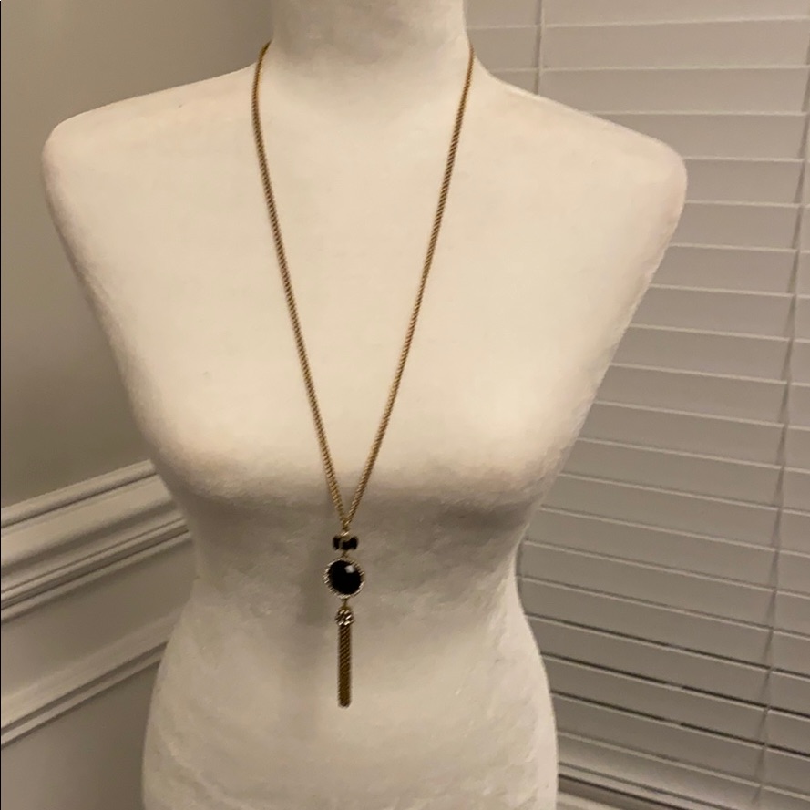 Jcrew Factory Long Gold Pendant Tassel Necklace 10$